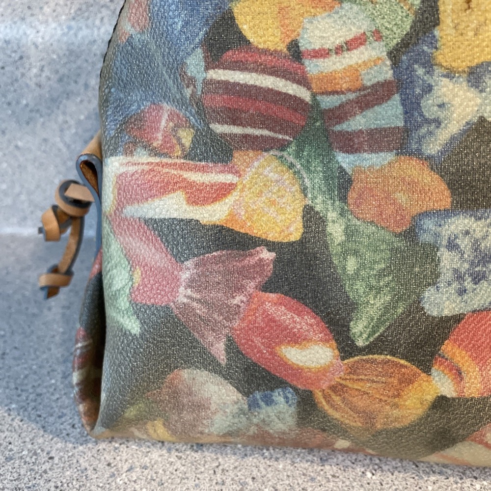 BTG Y2K Dooney & Bourke Satchel Handbag Multicolor Candies Coated Canvas - Picture 3 of 16